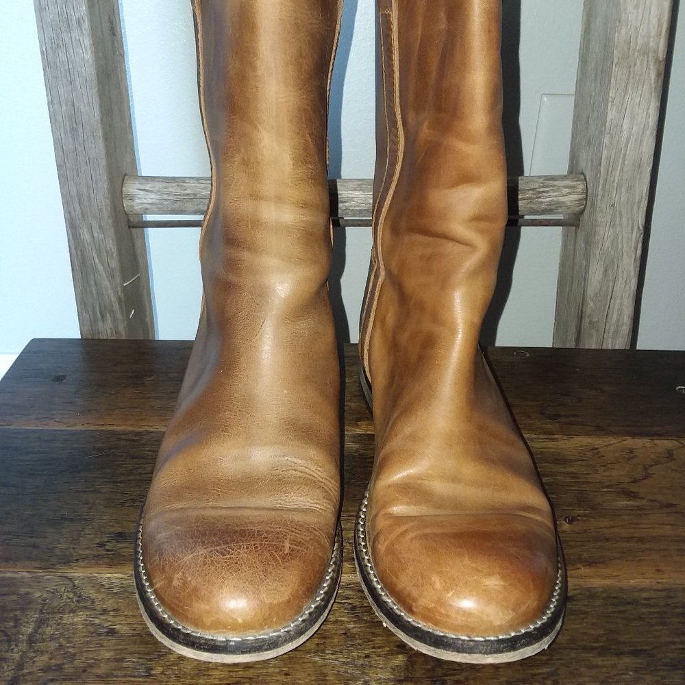 Women's Leather Tall Boots - Brown